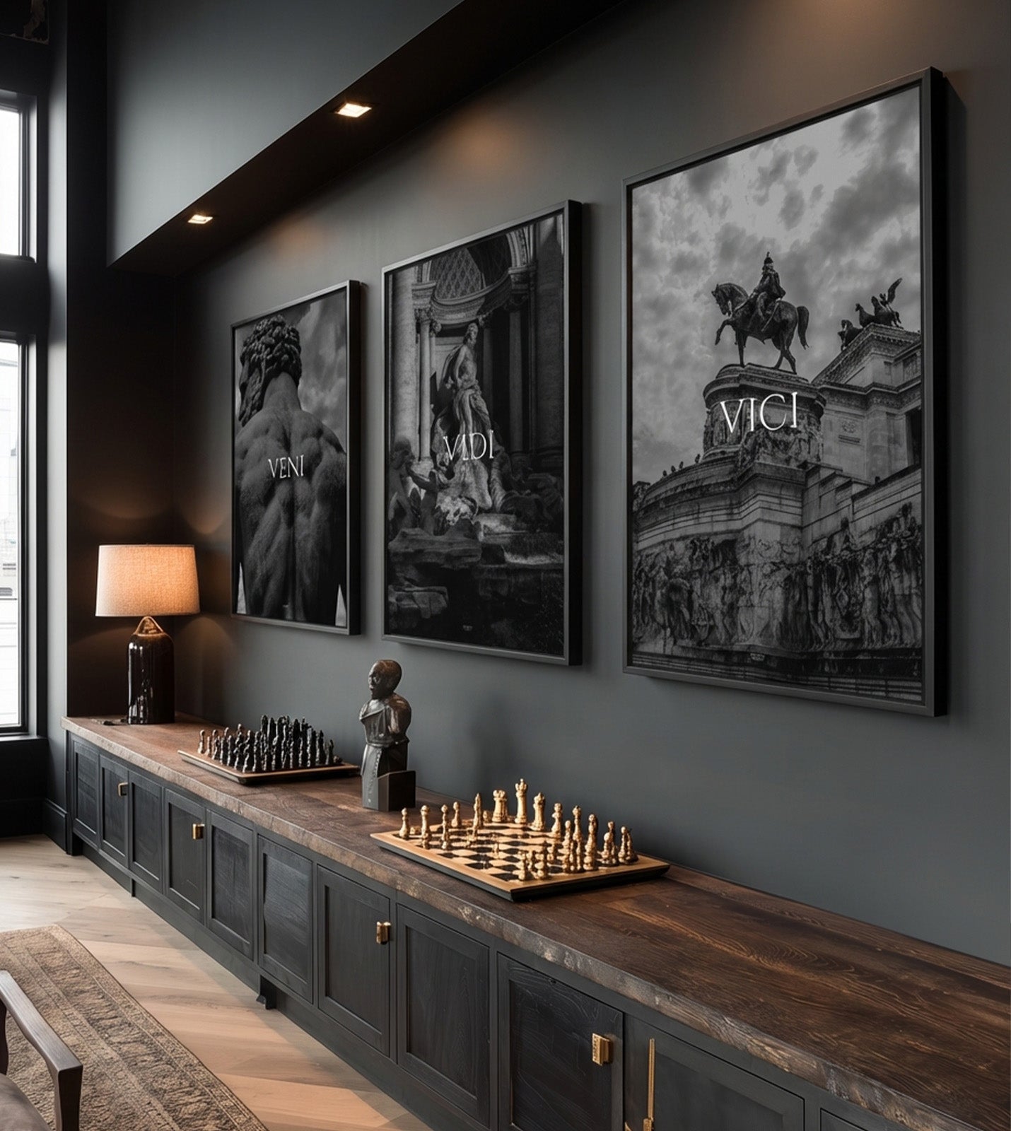 Veni, Vidi, Vici Collection | 3 Piece Roman Wall Art – Percept