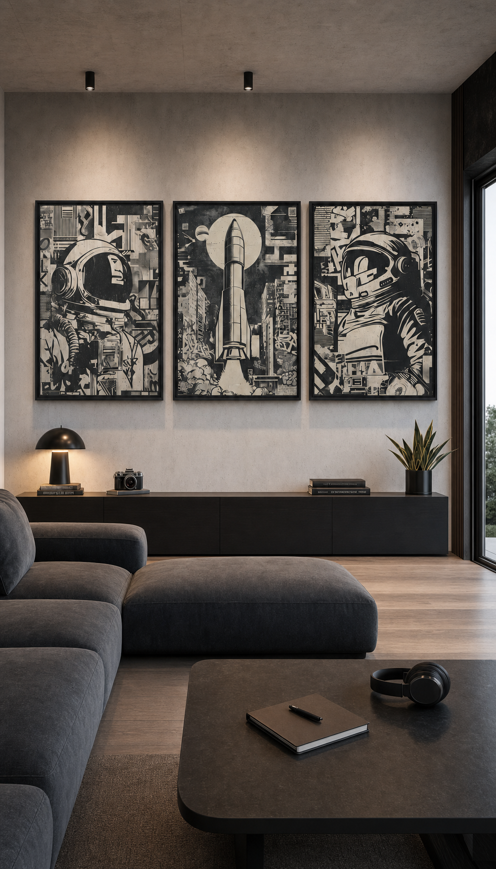 Still I Dream collection in a concrete interior